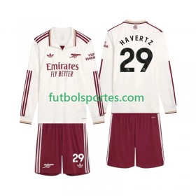 Camiseta Arsenal Havertz 29 Niño Tercera Equipación 2025/2026 Manga Larga